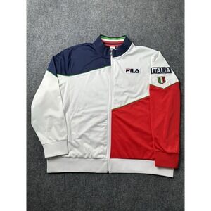 Mens Soccer Italy Fila Italia Colorblock Full Zip Track Jacket, Size XXL